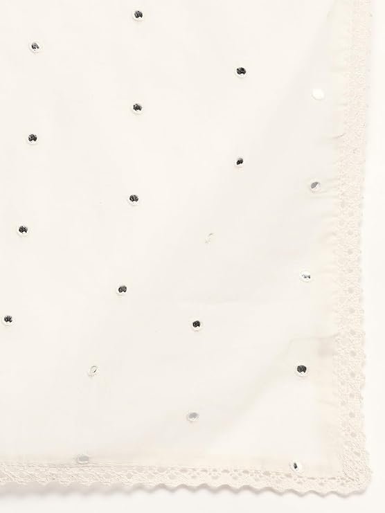 Libas Embroidered Cotton Straight Kurta With Palazzo and Dupatta - Image 8